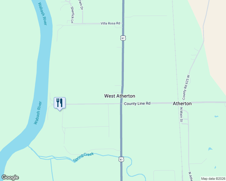 map of restaurants, bars, coffee shops, grocery stores, and more near 10912 U.S. 41 in Rosedale