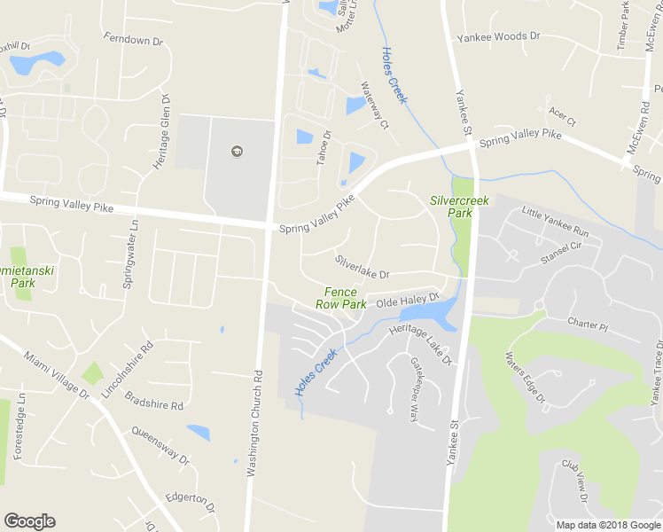 map of restaurants, bars, coffee shops, grocery stores, and more near 1628 Silver Lake Drive in Dayton