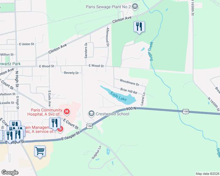 map of restaurants, bars, coffee shops, grocery stores, and more near 25 Briar Hill Road in Paris