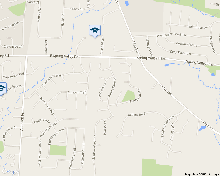 map of restaurants, bars, coffee shops, grocery stores, and more near 9096 Payne Farm Lane in Dayton