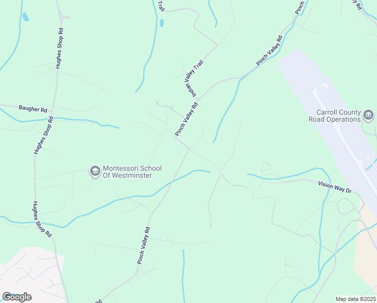 map of restaurants, bars, coffee shops, grocery stores, and more near Pinch Valley Road in Westminster
