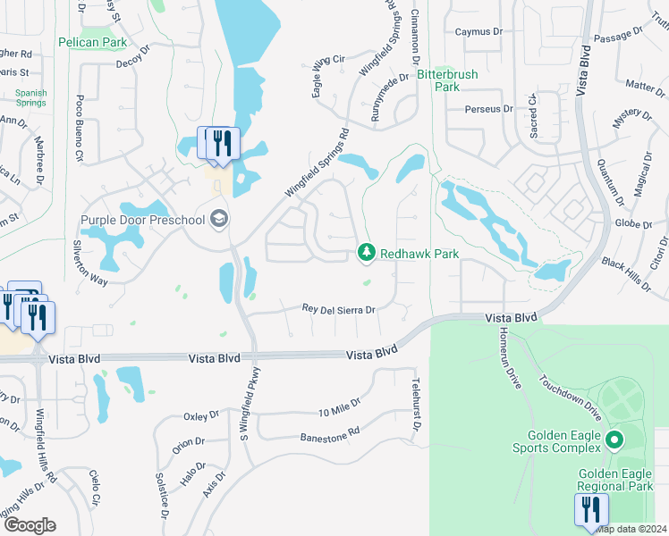 map of restaurants, bars, coffee shops, grocery stores, and more near 3179 Heather Flume Lane in Sparks