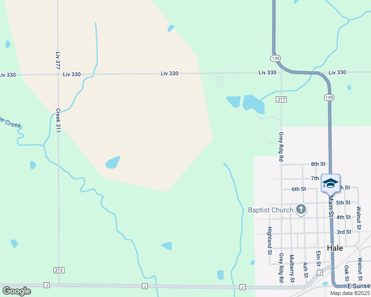 map of restaurants, bars, coffee shops, grocery stores, and more near 22468-22472 Liv 330 in Hale
