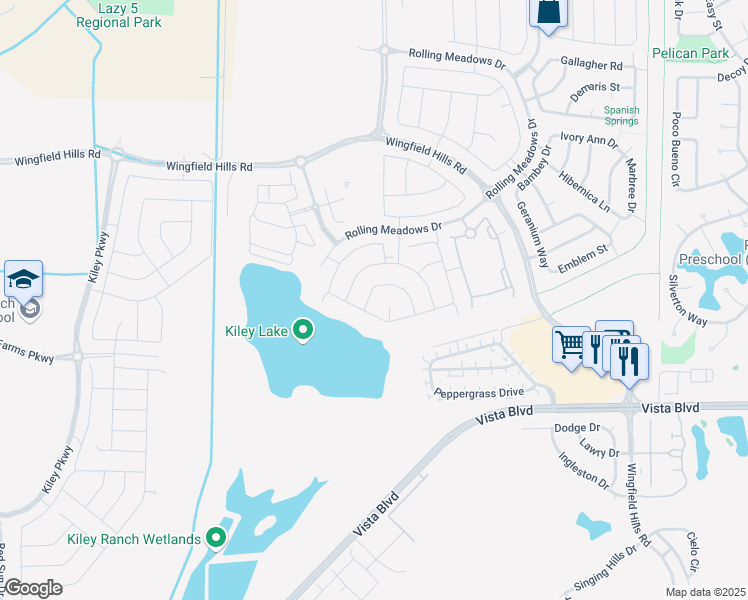 map of restaurants, bars, coffee shops, grocery stores, and more near 1921 Forestgate Drive in Sparks