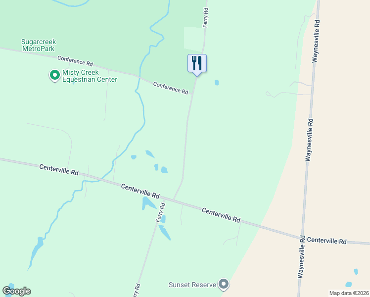 map of restaurants, bars, coffee shops, grocery stores, and more near 2873 Ferry Road in Bellbrook