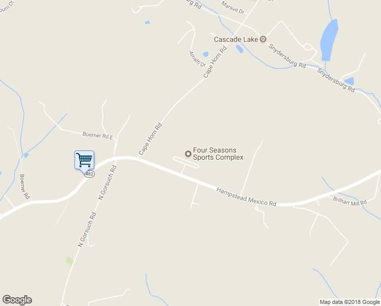 map of restaurants, bars, coffee shops, grocery stores, and more near 2710 Hampstead Mexico Road in Hampstead