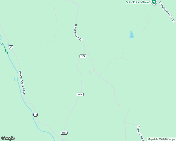 map of restaurants, bars, coffee shops, grocery stores, and more near 7285 Bohemian Road Southeast in Corning