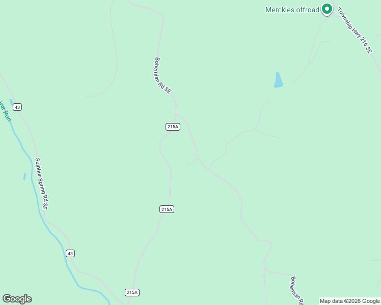 map of restaurants, bars, coffee shops, grocery stores, and more near 7285 Bohemian Road Southeast in Corning