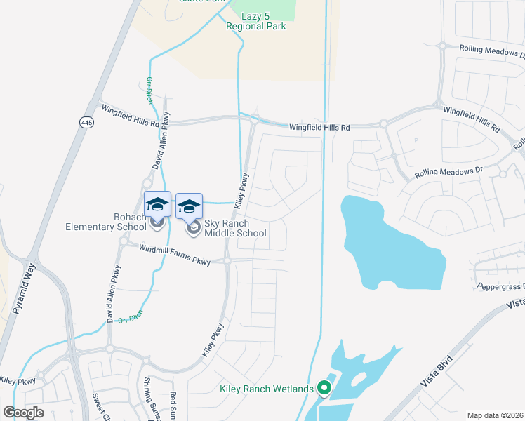 map of restaurants, bars, coffee shops, grocery stores, and more near 1324 Granary Park Ave in Sparks