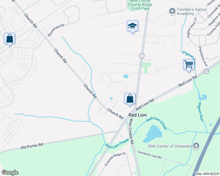 map of restaurants, bars, coffee shops, grocery stores, and more near 10 Heather Loft Court in Bear