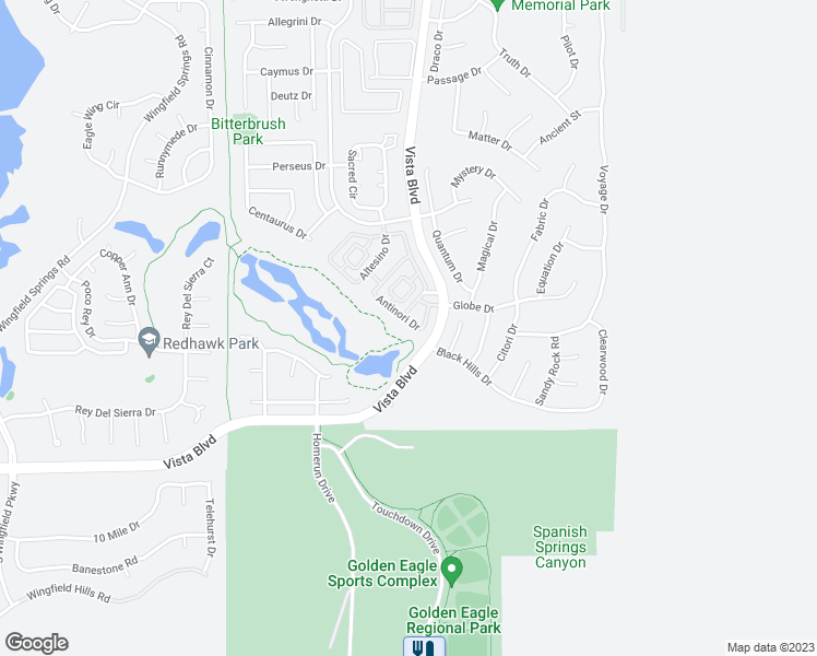 map of restaurants, bars, coffee shops, grocery stores, and more near 3979 Antinori Drive in Sparks