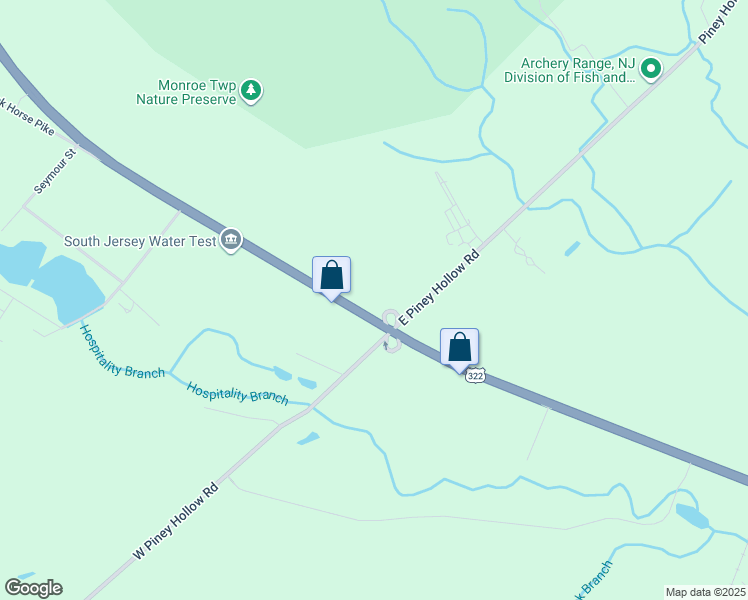 map of restaurants, bars, coffee shops, grocery stores, and more near 4232 South Black Horse Pike in Monroe