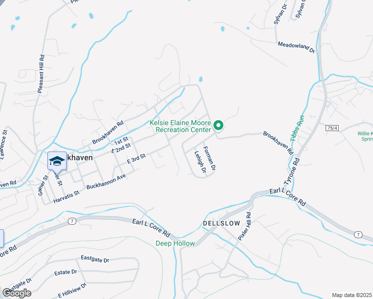 map of restaurants, bars, coffee shops, grocery stores, and more near 98 Brookings Drive in Morgantown