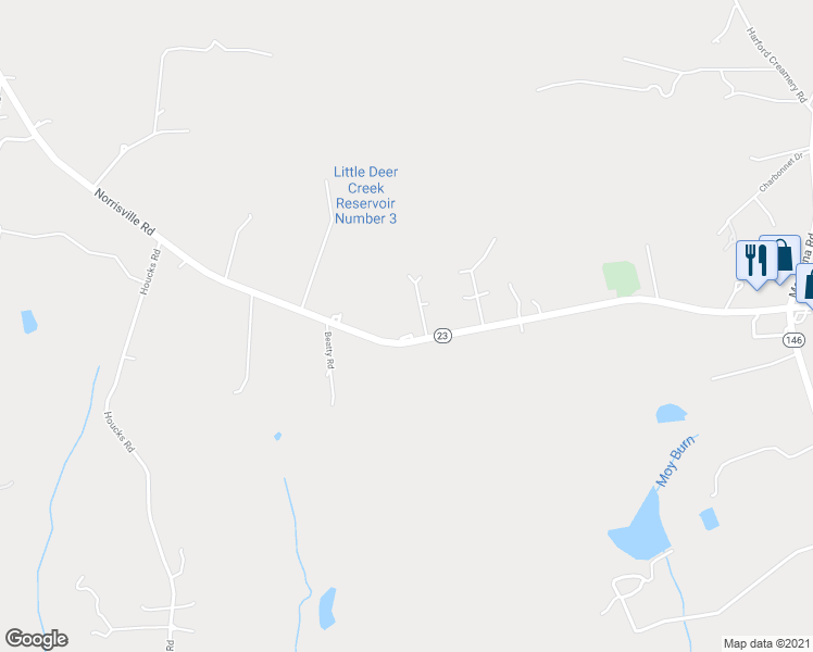 map of restaurants, bars, coffee shops, grocery stores, and more near 4207 Norrisville Road in White Hall