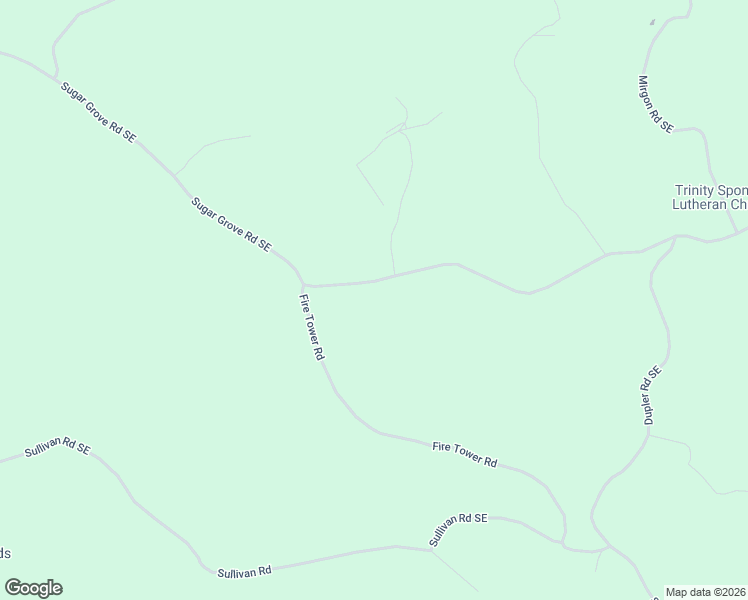 map of restaurants, bars, coffee shops, grocery stores, and more near 7835 Sugar Grove Road Southeast in Sugar Grove