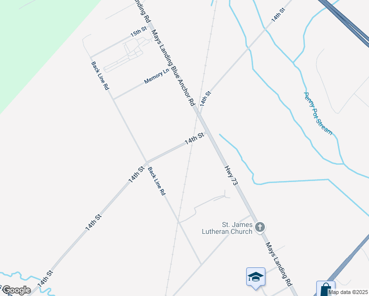map of restaurants, bars, coffee shops, grocery stores, and more near 2000 14th Street in Hammonton
