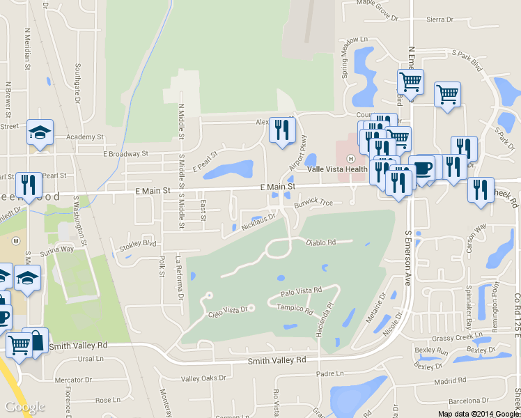 map of restaurants, bars, coffee shops, grocery stores, and more near 690 Connors Drive in Greenwood