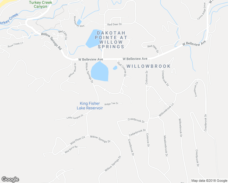 map of restaurants, bars, coffee shops, grocery stores, and more near 5403 Golf Course Drive in Morrison