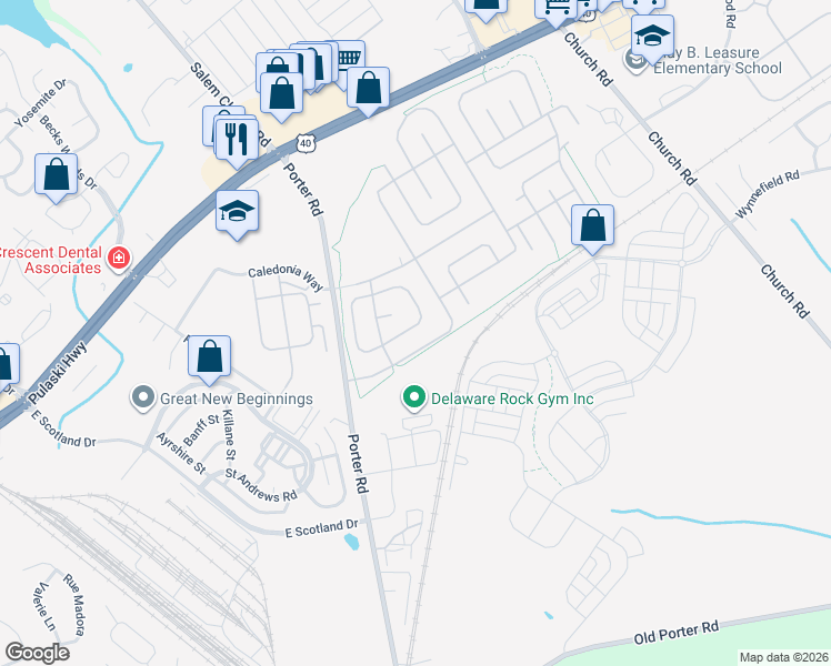 map of restaurants, bars, coffee shops, grocery stores, and more near 409 Ranee Loop in Bear