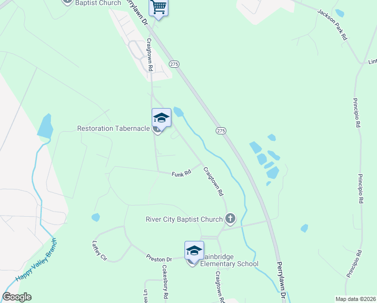 map of restaurants, bars, coffee shops, grocery stores, and more near 443 Craigtown Rd in Port Deposit