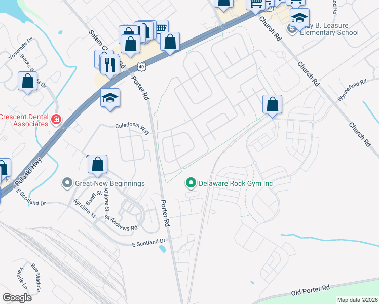 map of restaurants, bars, coffee shops, grocery stores, and more near 409 Ranee Loop in Bear