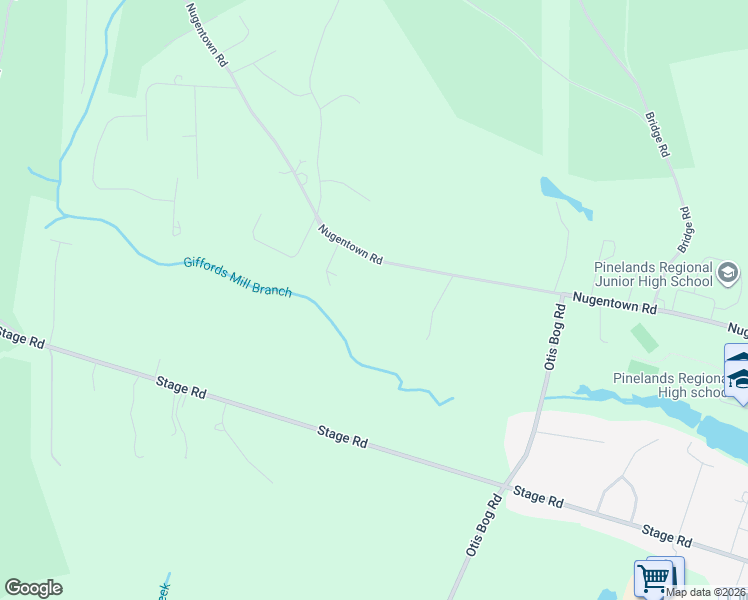 map of restaurants, bars, coffee shops, grocery stores, and more near 739 Nugentown Road in Little Egg Harbor Township