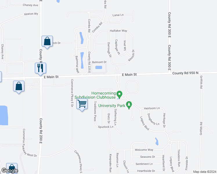 map of restaurants, bars, coffee shops, grocery stores, and more near 2840 Barnes Court in Greenwood