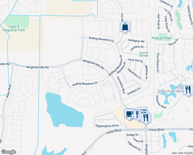 map of restaurants, bars, coffee shops, grocery stores, and more near 2149 Neuer Drive in Sparks