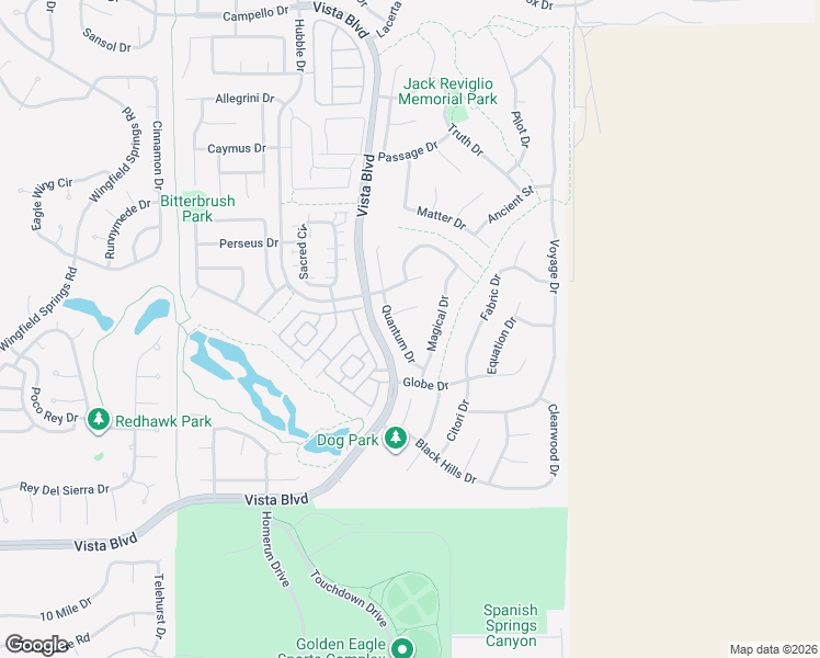 map of restaurants, bars, coffee shops, grocery stores, and more near 6692 Quantum Drive in Sparks