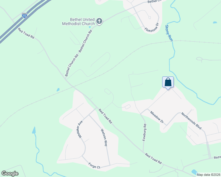 map of restaurants, bars, coffee shops, grocery stores, and more near 148 Raydan Way in North East