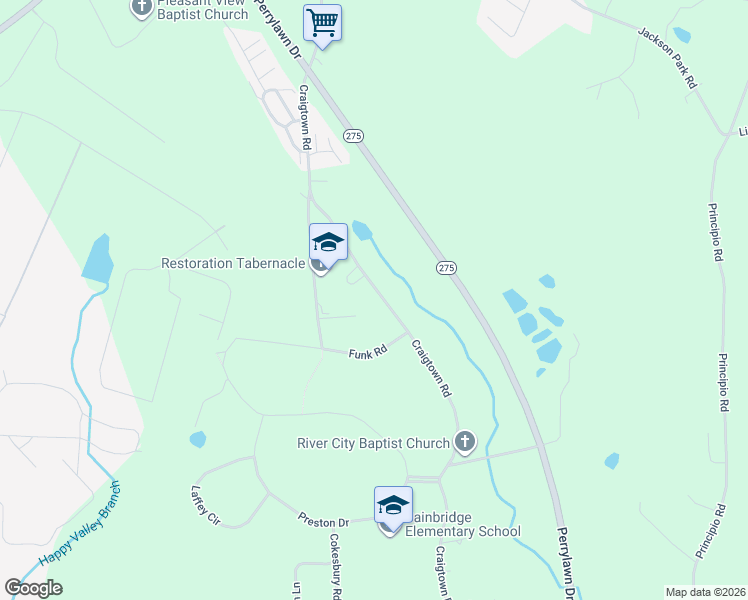 map of restaurants, bars, coffee shops, grocery stores, and more near 443 Craigtown Rd in Port Deposit