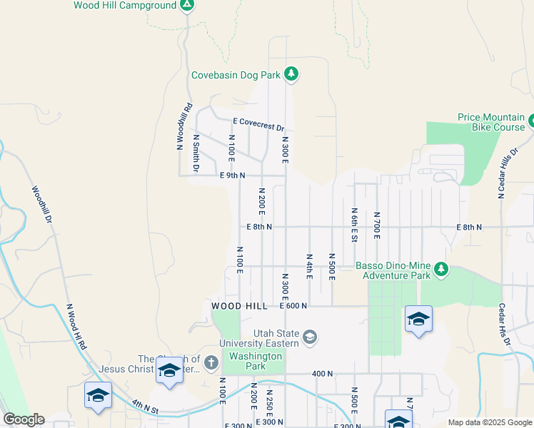 map of restaurants, bars, coffee shops, grocery stores, and more near 824 North 200 East in Price