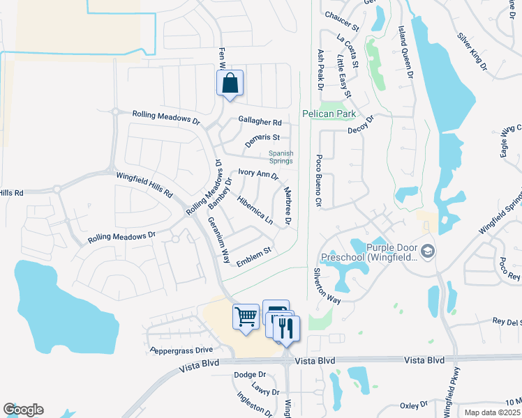 map of restaurants, bars, coffee shops, grocery stores, and more near 6624 Fireburst Drive in Sparks