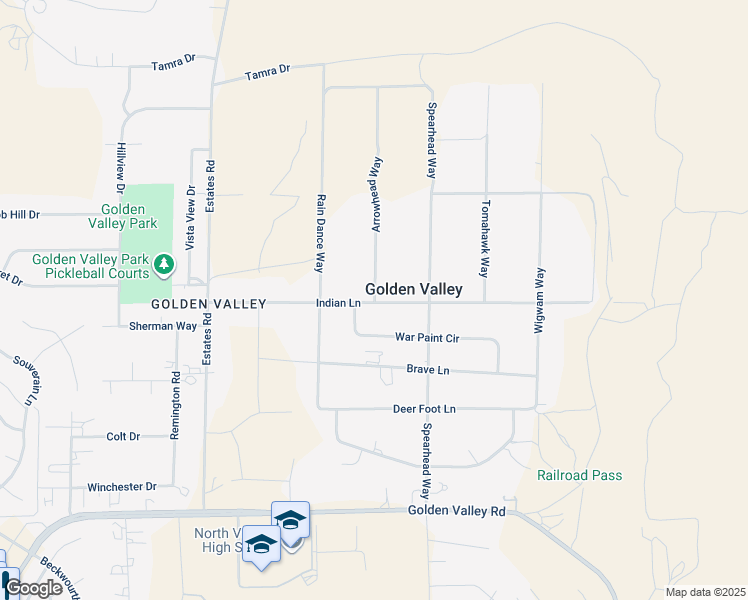 map of restaurants, bars, coffee shops, grocery stores, and more near 9215 Arrowhead Way in Reno