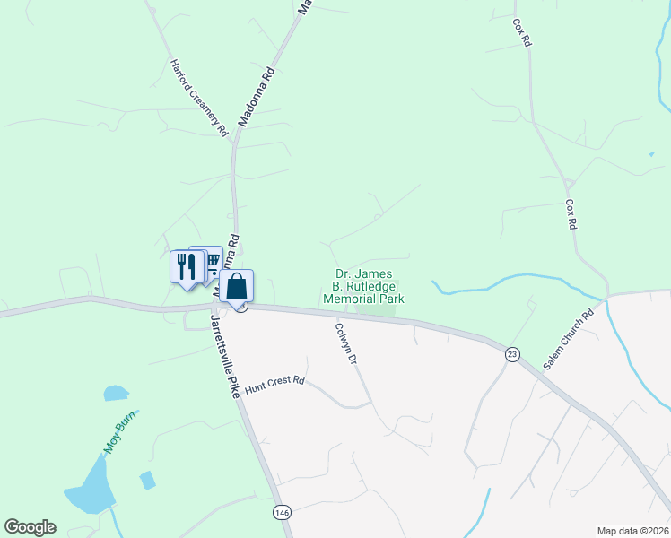 map of restaurants, bars, coffee shops, grocery stores, and more near 4031 Norrisville Road in Jarrettsville