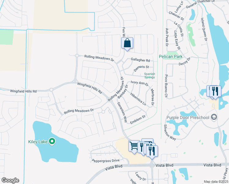 map of restaurants, bars, coffee shops, grocery stores, and more near 2061 Marcus Way in Sparks
