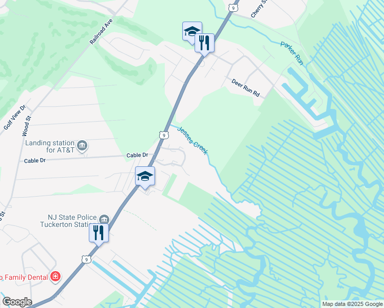 map of restaurants, bars, coffee shops, grocery stores, and more near 512 May Pink Court in Tuckerton