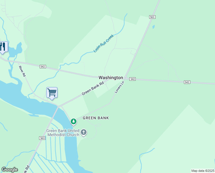 map of restaurants, bars, coffee shops, grocery stores, and more near 2440 County Road 563 in Egg Harbor City