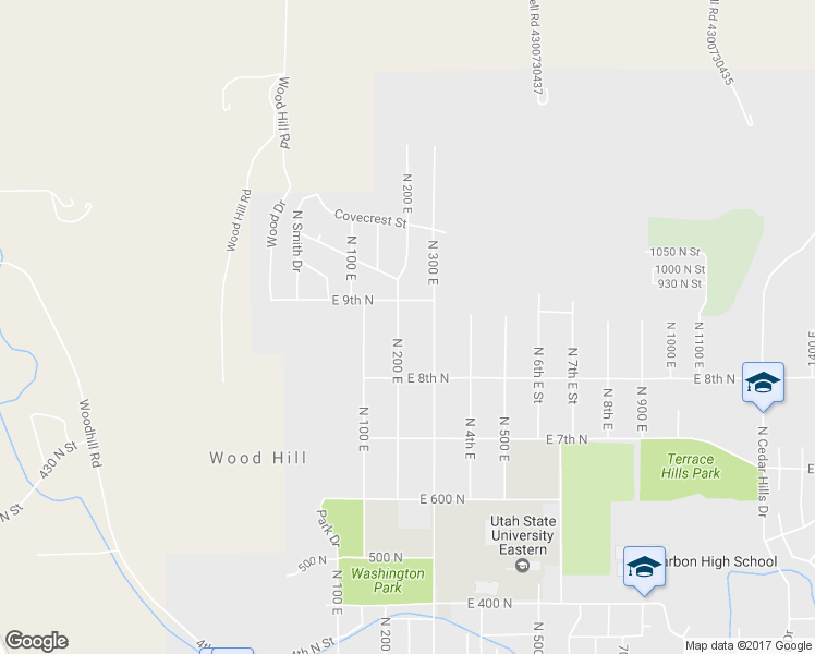 map of restaurants, bars, coffee shops, grocery stores, and more near 880 North 200 East in Price