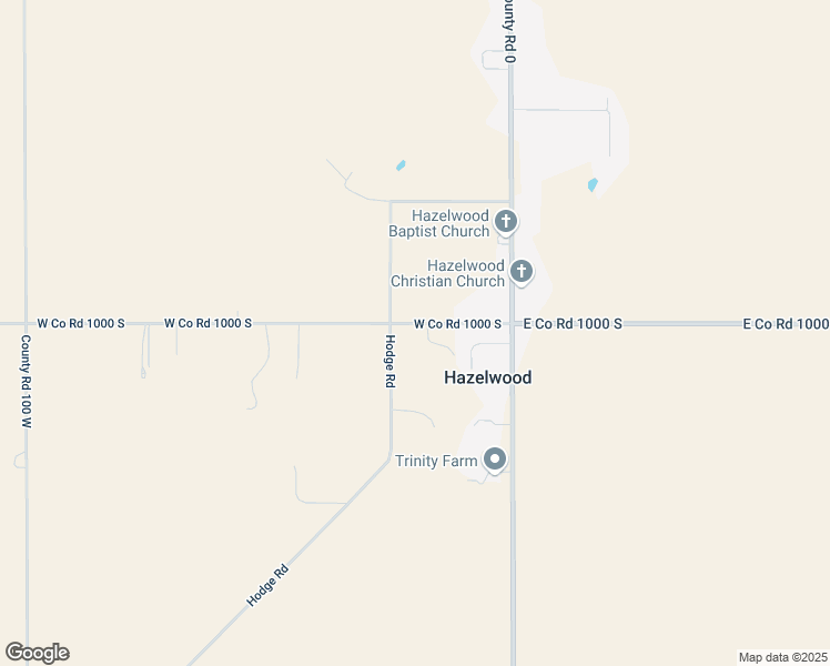 map of restaurants, bars, coffee shops, grocery stores, and more near 195 West Co Road 1000 South in Clayton
