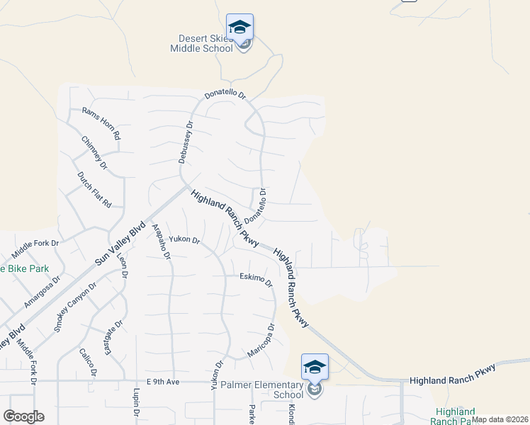 map of restaurants, bars, coffee shops, grocery stores, and more near 7261 Raphael Drive in Sun Valley