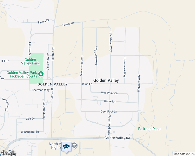 map of restaurants, bars, coffee shops, grocery stores, and more near 9215 Arrowhead Way in Reno