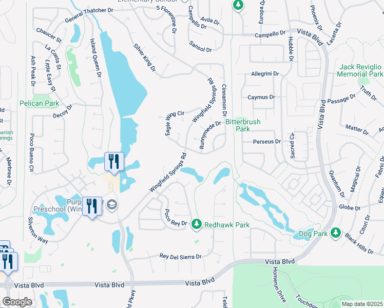 map of restaurants, bars, coffee shops, grocery stores, and more near 6730 Cinnamon Drive in Sparks