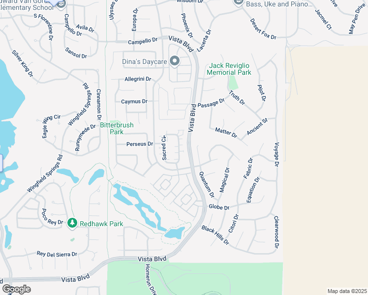 map of restaurants, bars, coffee shops, grocery stores, and more near 6999 Sacred Circle in Sparks