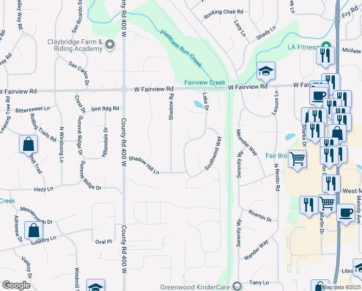 map of restaurants, bars, coffee shops, grocery stores, and more near 188 Lake Drive in Greenwood