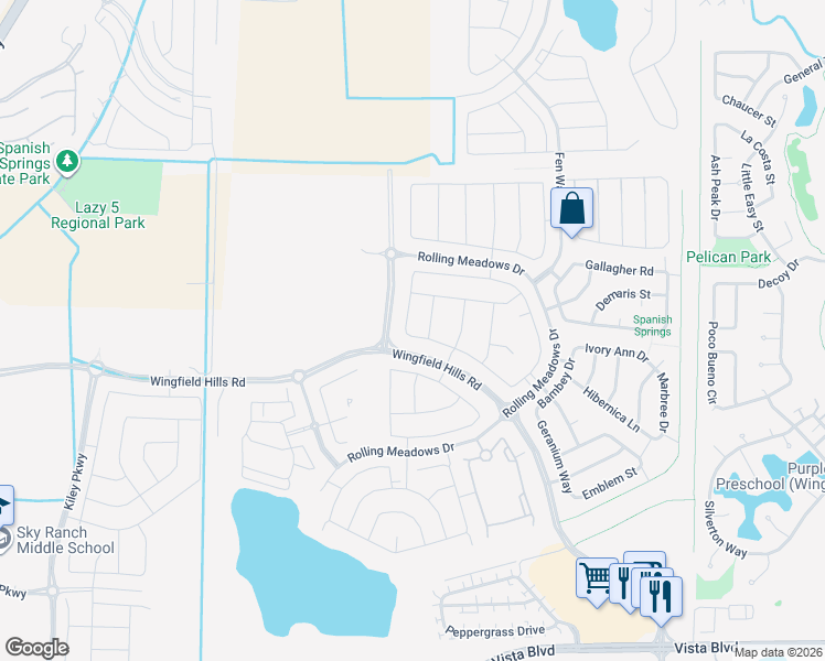 map of restaurants, bars, coffee shops, grocery stores, and more near 2074 Bishop Pine Street in Sparks