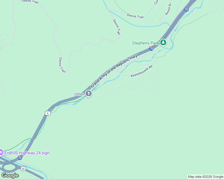 map of restaurants, bars, coffee shops, grocery stores, and more near 2975 Bassingdale Blvd in Vail