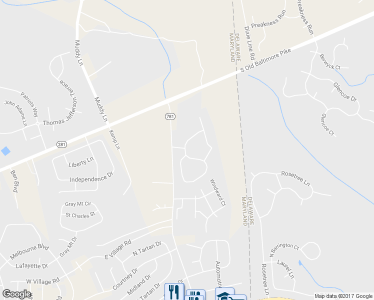 map of restaurants, bars, coffee shops, grocery stores, and more near 111 West High Street in Elkton