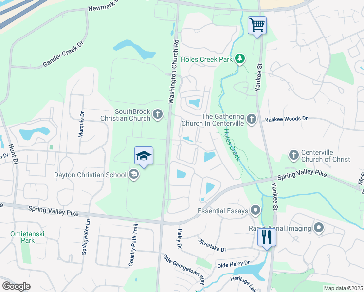 map of restaurants, bars, coffee shops, grocery stores, and more near 2000 Waterstone Boulevard in Miamisburg