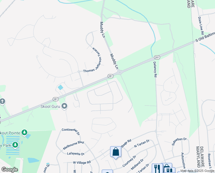 map of restaurants, bars, coffee shops, grocery stores, and more near 103 Independence Drive in Elkton